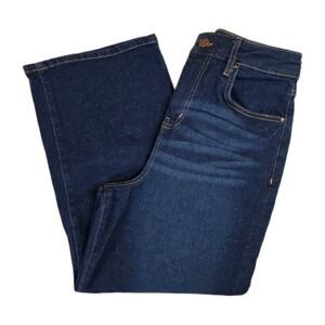 Boden Women's Size 6 Wide Leg High Rise Crop Jeans Dark Wash Denim